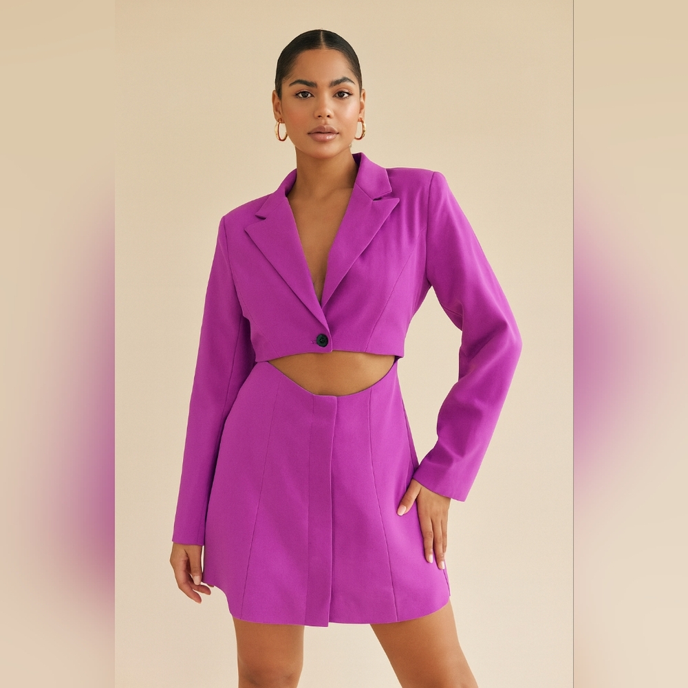 TopShop Purple Front Cut Out Dress Size 2 Coquette Girl Flirty Fairy